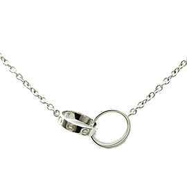 CARTIER 18K white Gold Love Pendant Necklace LXGoodsLE-547