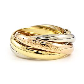 Cartier 18k White, Yellow and Pink Gold Ring