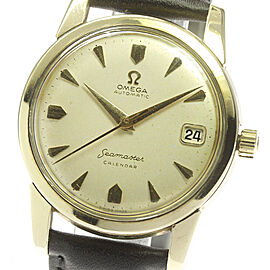 OMEGA Seamaster Stainless steel Gold Plated/leather Automatic Watch