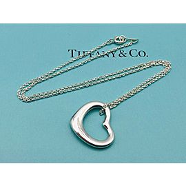 Tiffany & Co. Sterling Silver large Open Heart necklace