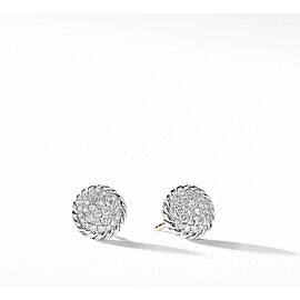 David Yurman Chatelaine Sterling Silver Diamond Stud Earrings