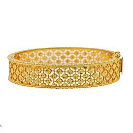 Yellow Gold Diamond Bangle Bracelet