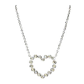 Tiffany & Co. Platinum & Diamond Heart Necklace