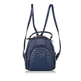 Prada Soft Calf Diagramme Leather Backpack