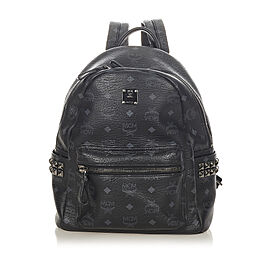 MCM Visetos Stark Leather Backpack