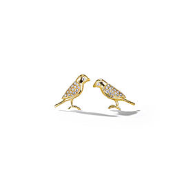 Wonderland Lovebird Diamond Stud Earrings