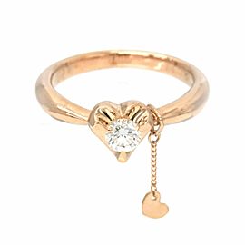 SAMISTAR-D 18k pink gold Diamond Heart Ring