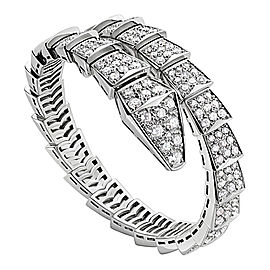 Bvlgari 18K White Gold and Diamond Serpenti Bracelet BR855231