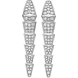 Bvlgari 18K White Gold and Diamond Serpenti Earrings OR856498