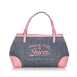 Gucci Craft Denim Tote Bag