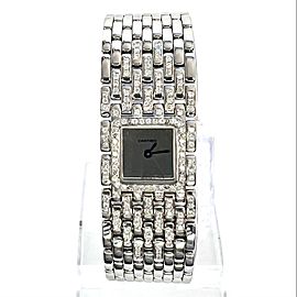 CARTIER Panthere RUBAN Quartz Steel ~1.32TCW DIAMOND Watch