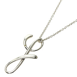 TIFFANY & Co 925 Silver Initial Y Necklace QJLXG-1582