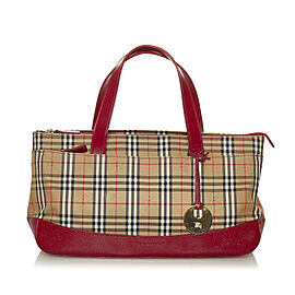 Burberry Haymarket Check Canvas Handbag