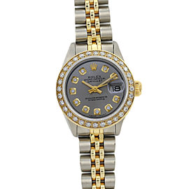 Rolex Ladies Datejust 6917 Two-tone Diamond Dial Diamond Bezel 26mm