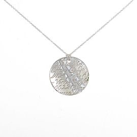 TIFFANY & Co 925 Silver Notes Round Necklace LXGYMK-189