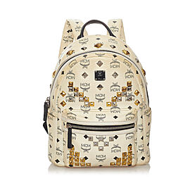 MCM Visetos Stark Leather Backpack