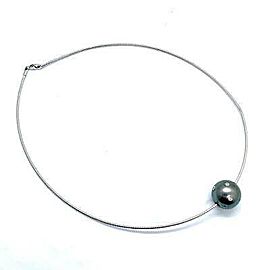 Diamond Tahitian Pearl Pendant Necklace 14k Gold Italy Certified $3,950 920927