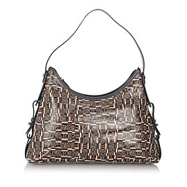 Ferragamo Printed Leather Shoulder Bag