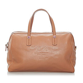 Bvlgari Leather Boston Bag