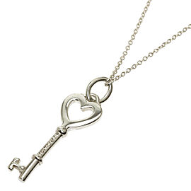 TIFFANY & Co 925 Silver Heart key Necklace QJLXG-1242