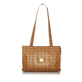 MCM Visetos Leather Tote Bag