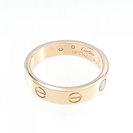 Cartier MINI LOVE 18k Pink Gold Diamond US5.75 Ring