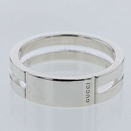 GUCCI 925 Silver Logo plate Ring LXGBKT-935