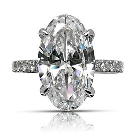 6 CARAT OVAL CUT E COLOR VVS1 CLARITY DIAMOND ENGAGEMENT RING PLATINUM GIA CERTIFIED 5 CT E VVS1 BY MIKE NEKTA