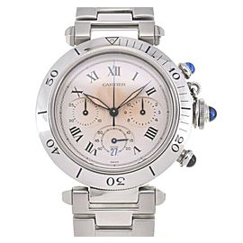 CARTIER Pasha 38 1050 Chronograph Silver Dial Quartz Watch LXGJHW-18