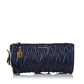 Miu Miu Matelasse Leather Clutch