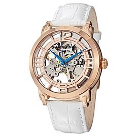 Stuhrling Winchester 165B2.334P14 Rose-Tone Stainless Steel & Leather 44mm Watch