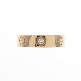 Cartier Mini Love 18k Pink Gold Diamond Ring