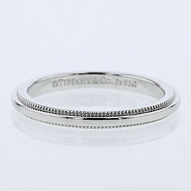 TIFFANY & Co 950 Platinum Milgrain band Ring LXGBKT-596