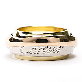 CARTIER 18K Yellow Pink White Gold Trinity Ring LXGoodsLE-44