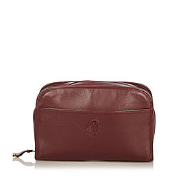 Cartier Must de Cartier Leather Clutch Bag