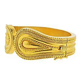 Lalaounis Greece Gold Cuff Bracelet