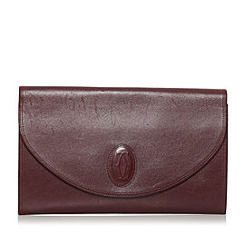 Cartier Must de Cartier Leather Clutch Bag