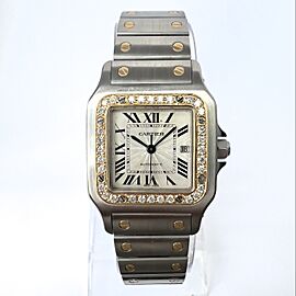 CARTIER SANTOS GALBEE 29mm Automatic 2 Tone 0.75TCW DIAMOND Watch