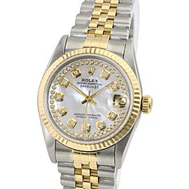 White Mop Datejust Midsize Diamond Dial Fluted 31mm Wacth Watch