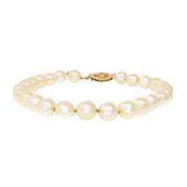 Classic 14k Gold Pearl Bracelet