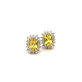 Natural Sapphire Diamond Earrings 14k Gold 1.71 TCW Certified $2,950 121265