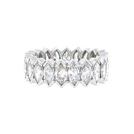 Marquise-Cut Diamond Platinum Eternity Band Ring