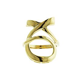 14k Yellow Gold XO Ring Size 7