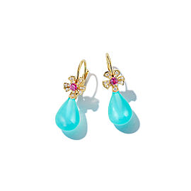 Wonderland Teardrop Peruvian Opal Earrings