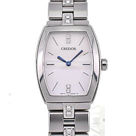 SEIKO CREDOR SIGNO AQUA SS Diamond Quartz Watch LXGJHW-715