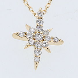 STAR JEWELRY 18k Yellow Gold 15P Diamond Necklace LXGBKT-504