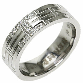 HERMES 18k White Gold Kilim Ring LXGQJ-1081