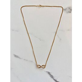 Tiffany & Co. 18K Rose Gold Double Chain Infinity Pendant Necklace