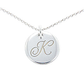 Tiffany & Co. 925 Sterling Silver Alphabet Letter K Necklace