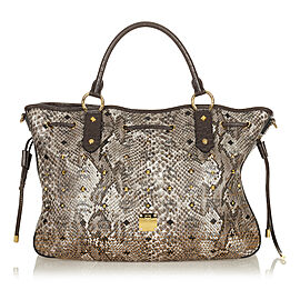 MCM Visetos Printed Leather Tote Bag